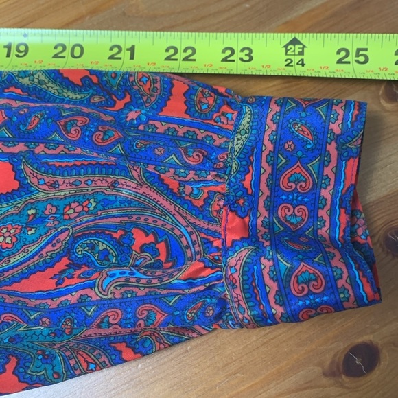 Elite Vintage Double Breasted Jacket / Top, Vibrant Paisley Colours Wrinkle Free - Picture 7 of 13